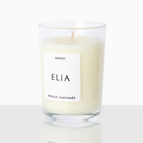 Elia Amalfi 6.5 oz candle organic soy wax 45 hour burn indoor fragrance citrus scented candles