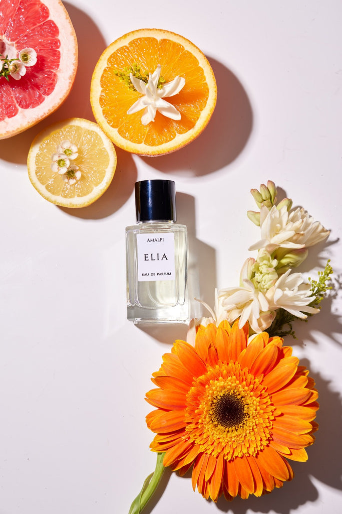 Amalfi 50 mL Parfum citrus scent perfume engraved personalized message bottle 